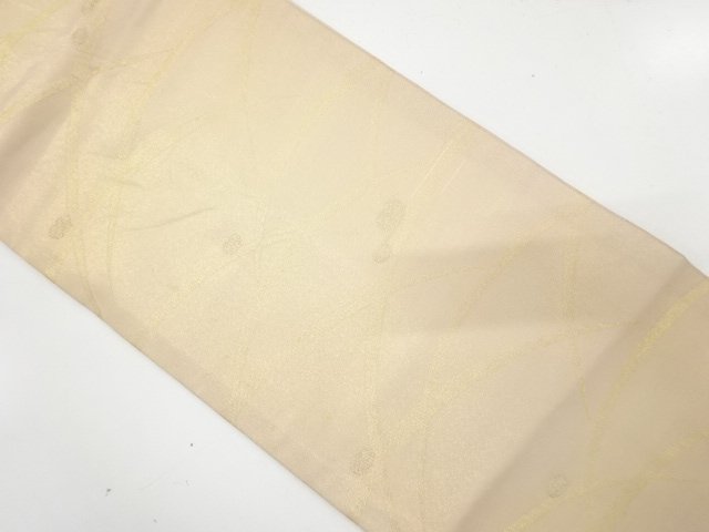 紗　金通し　露芝模様織り出し　名古屋帯